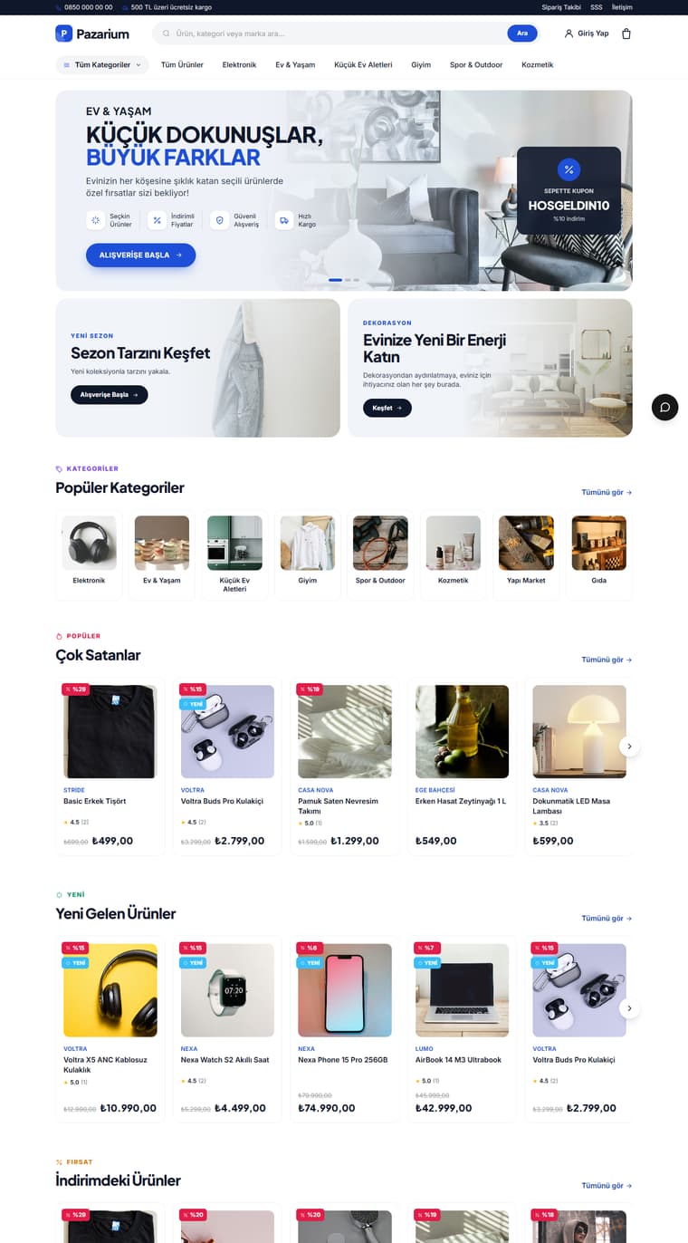 Market / Çok Kategorili teması önizlemesi