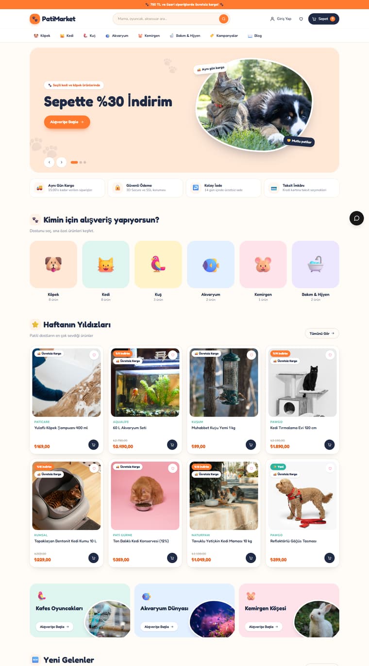 Petshop teması önizlemesi